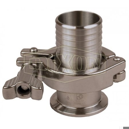 Dixon Air Blow Check Valve, 4 in, Hose Barb, 316L Stainless Steel Body, EPDM Softgoods B45CC-R400